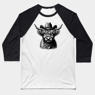 Highland Cow Baseball T-Shirt